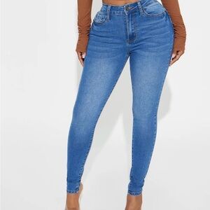 Fashion Nova Blue Skinny Jeans